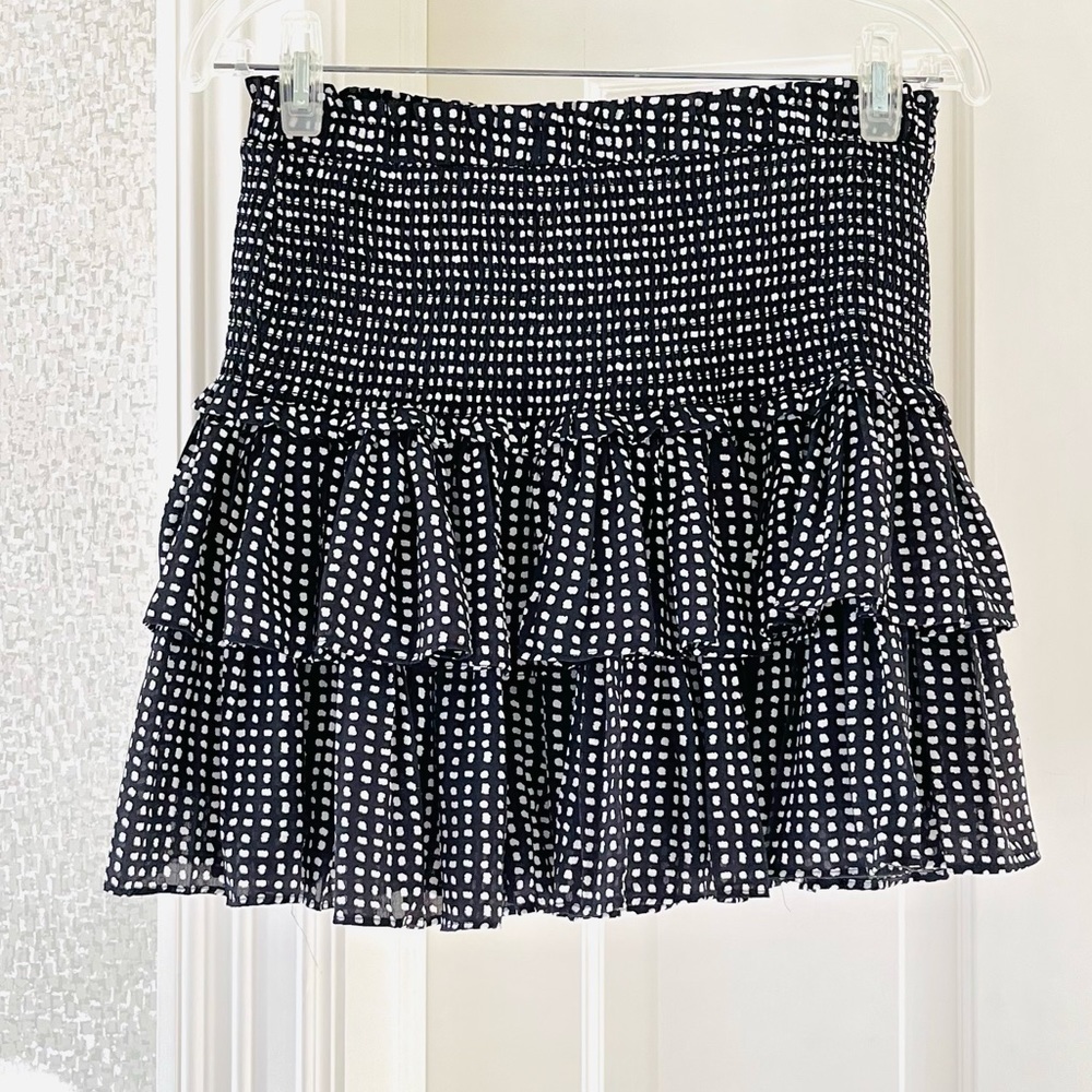 WAPG black white tiered skirt L